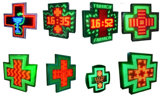 Cruces de farmacia led